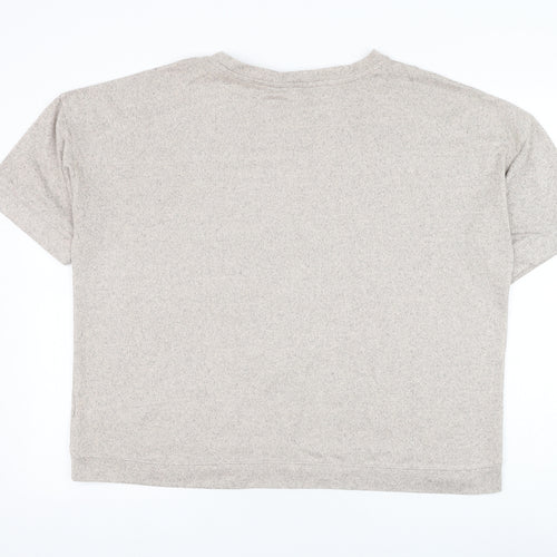F&F Womens Beige Round Neck Polyester Pullover Jumper Size 18