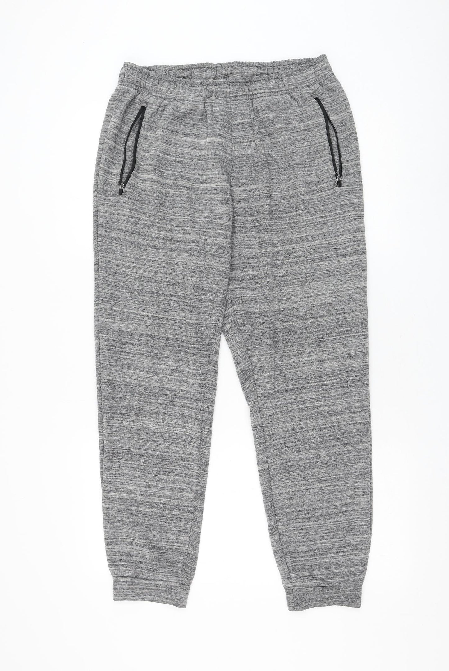 Matalan Mens Grey Polyester Jogger Trousers Size M L27 in Regular Drawstring