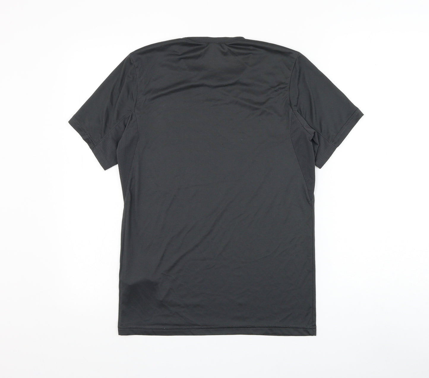 Quechua Mens Grey Polyester Basic T-Shirt Size S Round Neck Pullover