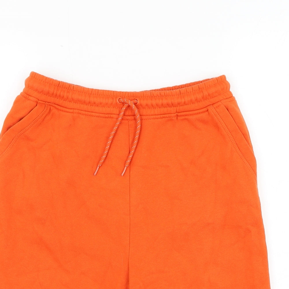 Primark Boys Orange Cotton Sweat Shorts Size 13-14 Years Regular Drawstring