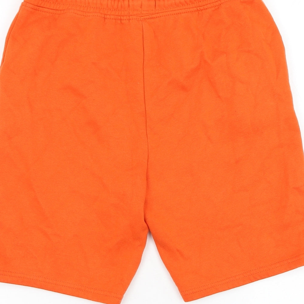 Primark Boys Orange Cotton Sweat Shorts Size 13-14 Years Regular Drawstring