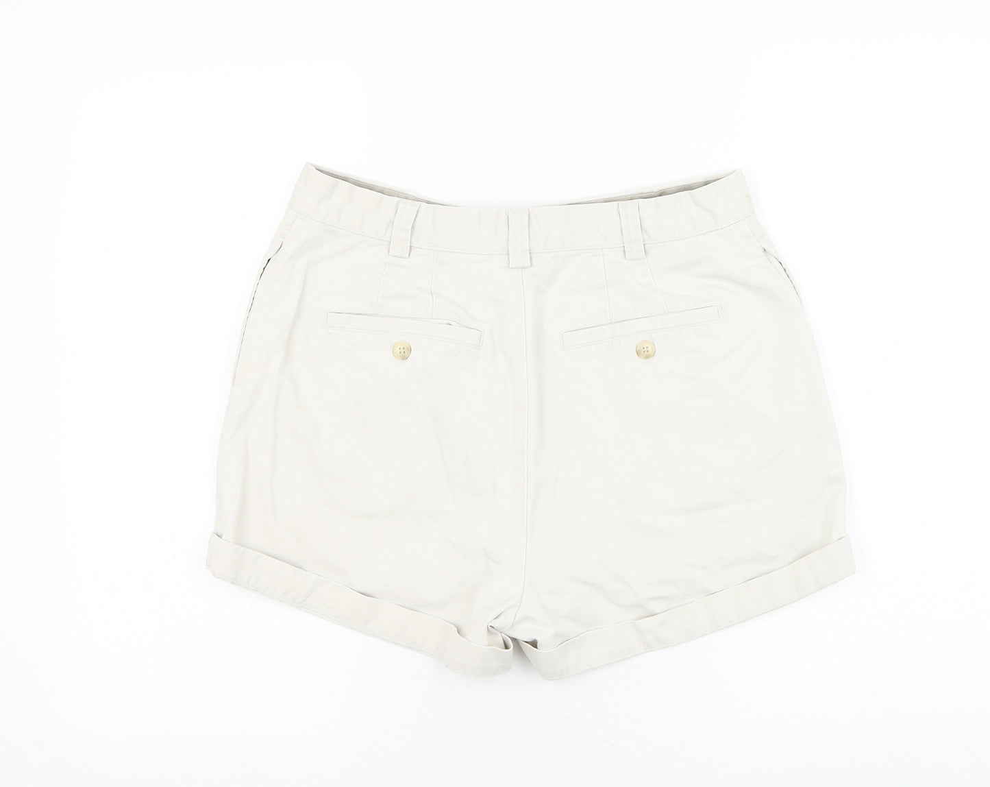 Gap Womens Ivory Cotton Chino Shorts Size 12 L3 in Regular Zip