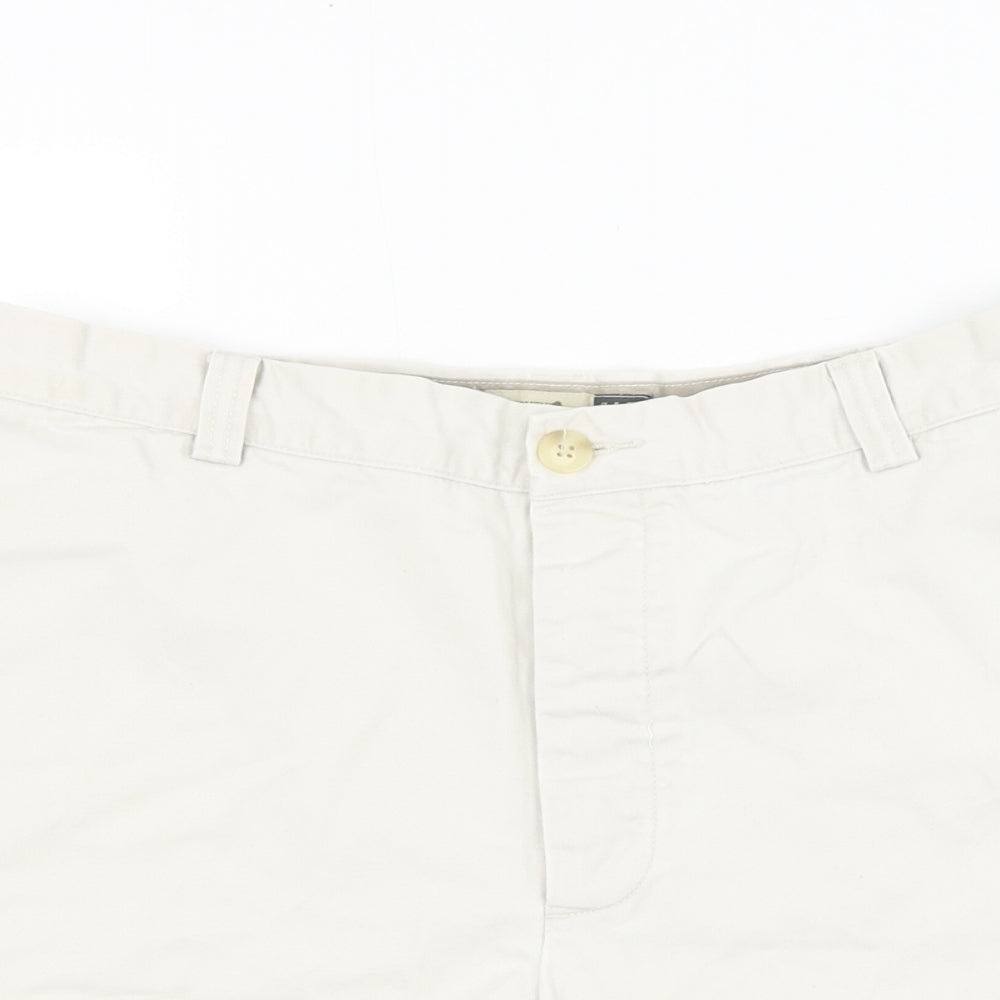 Gap Womens Ivory Cotton Chino Shorts Size 12 L3 in Regular Zip
