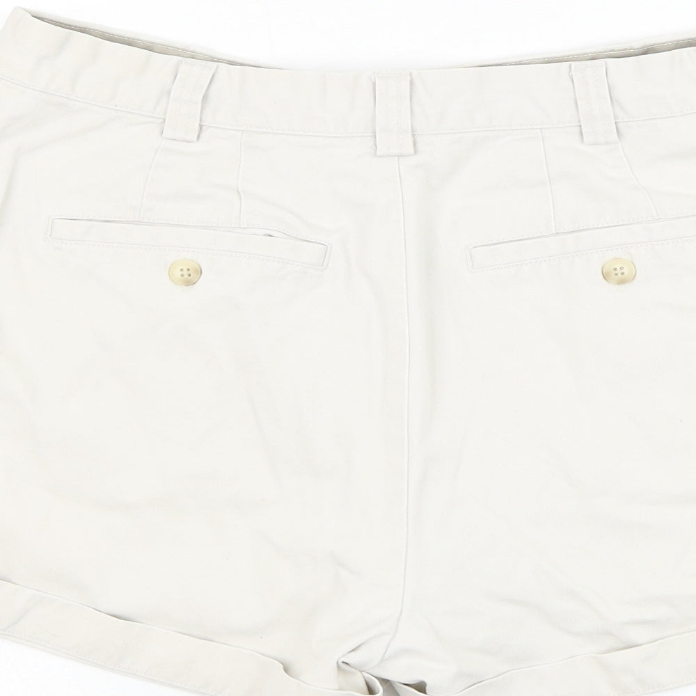 Gap Womens Ivory Cotton Chino Shorts Size 12 L3 in Regular Zip