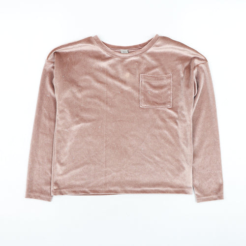 TU Girls Pink Polyester Pullover Sweatshirt Size 8 Years Pullover