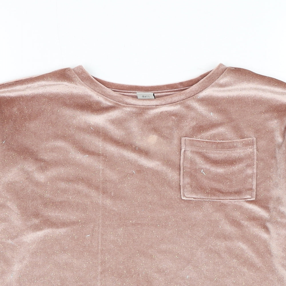 TU Girls Pink Polyester Pullover Sweatshirt Size 8 Years Pullover