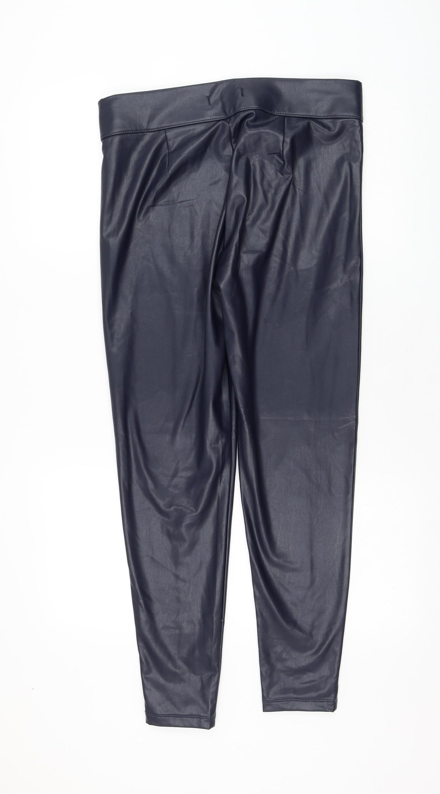 Marks and Spencer Womens Blue Polyester Capri Leggings Size 14 L28 in