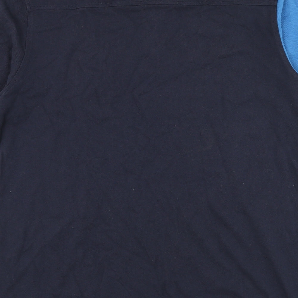 Joules Mens Blue Cotton Polo Size L Collared Pullover - Badminton Horse trials