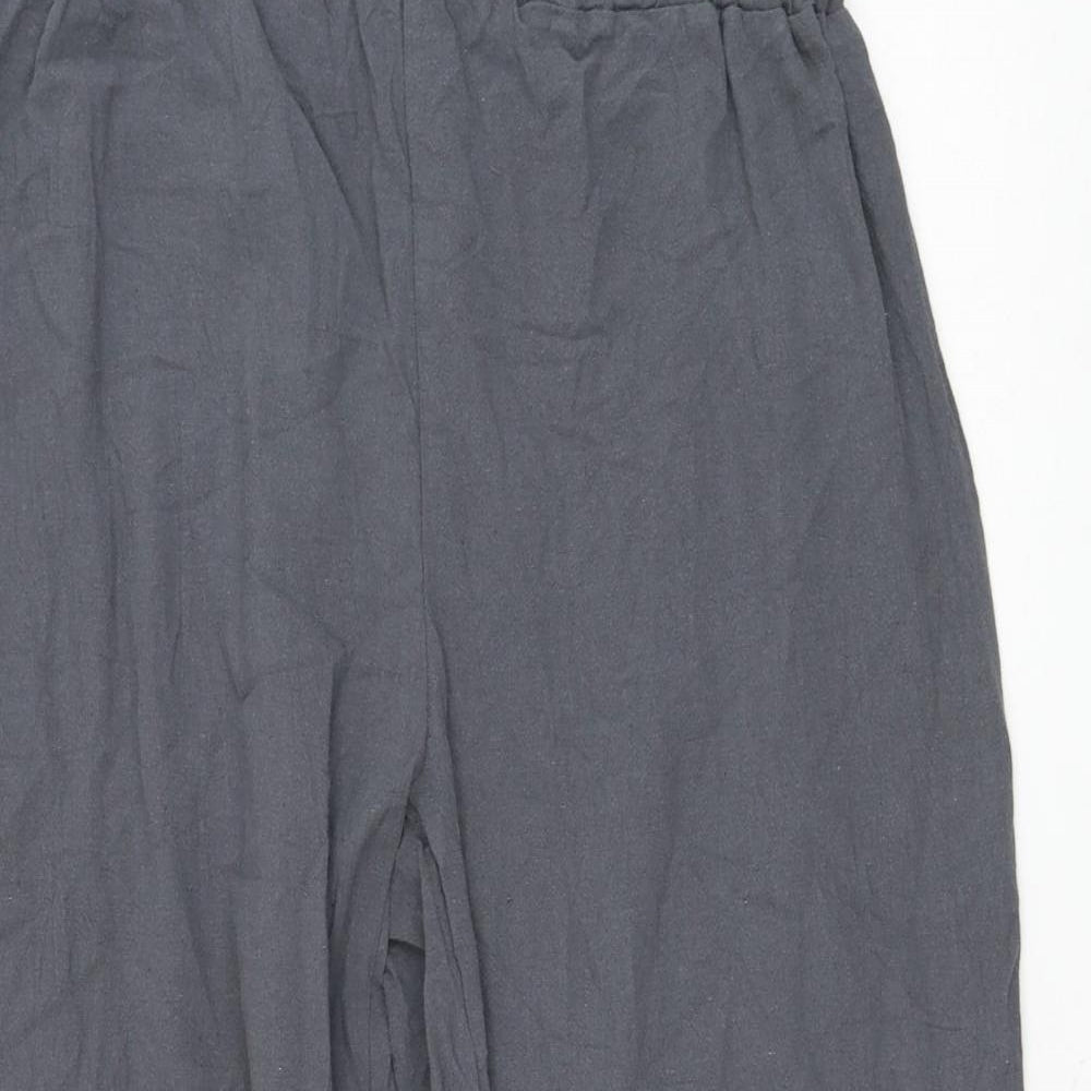Preworn Womens Grey Cotton Cropped Trousers Size 2XL L23 in Regular