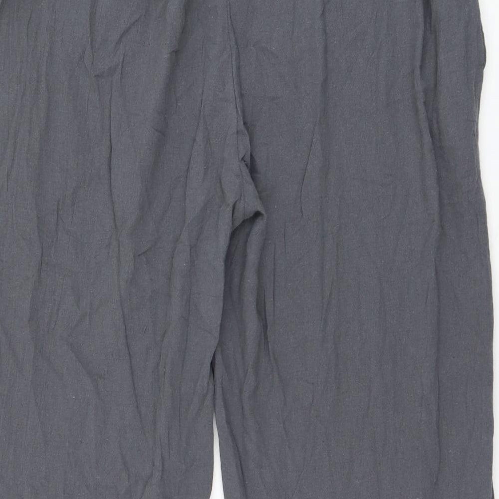 Preworn Womens Grey Cotton Cropped Trousers Size 2XL L23 in Regular