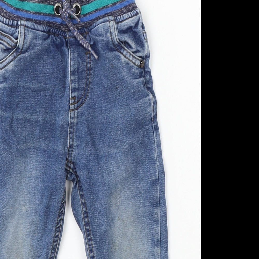 Dunnes Stores Boys Blue Cotton Jogger Jeans Size 18-24 Months Tie