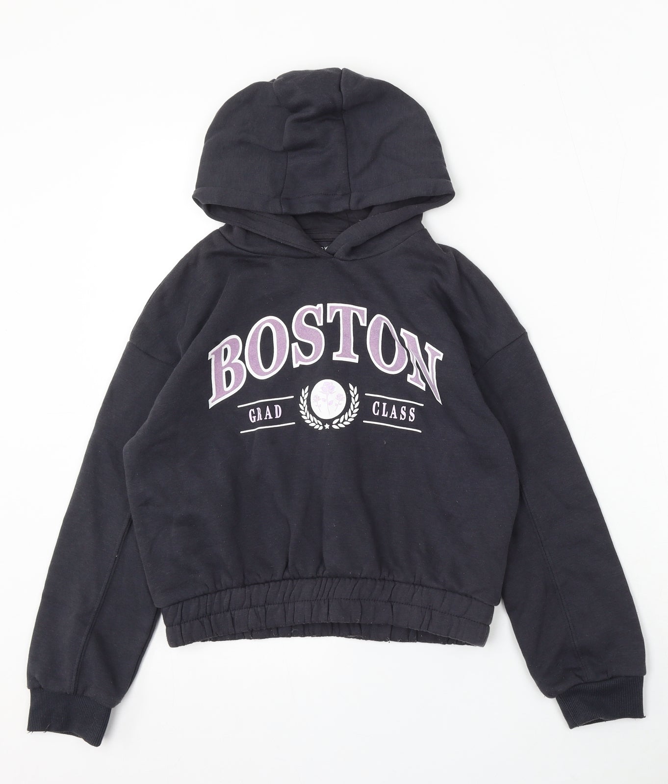 Primark Girls Blue Cotton Pullover Hoodie Size 9-10 Years - Boston