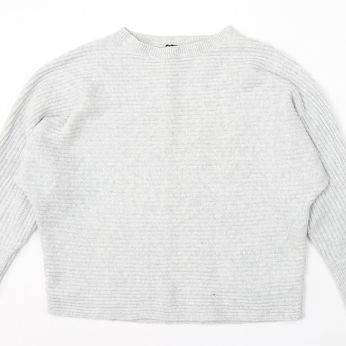 F&F Womens Grey Round Neck Polyester Pullover Jumper Size L