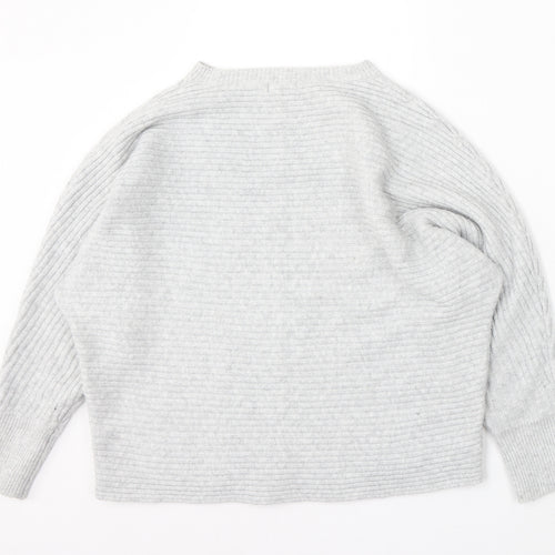 F&F Womens Grey Round Neck Polyester Pullover Jumper Size L
