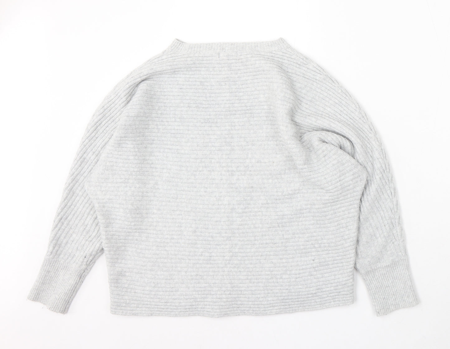 F&F Womens Grey Round Neck Polyester Pullover Jumper Size L