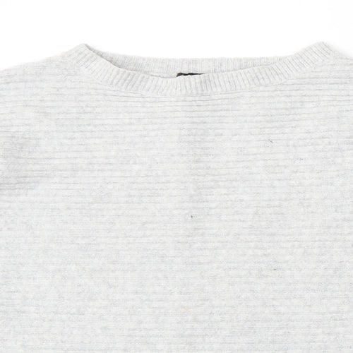 F&F Womens Grey Round Neck Polyester Pullover Jumper Size L