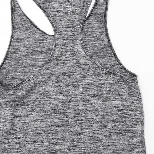 USA Pro Womens Grey Polyester Basic Tank Size L Round Neck
