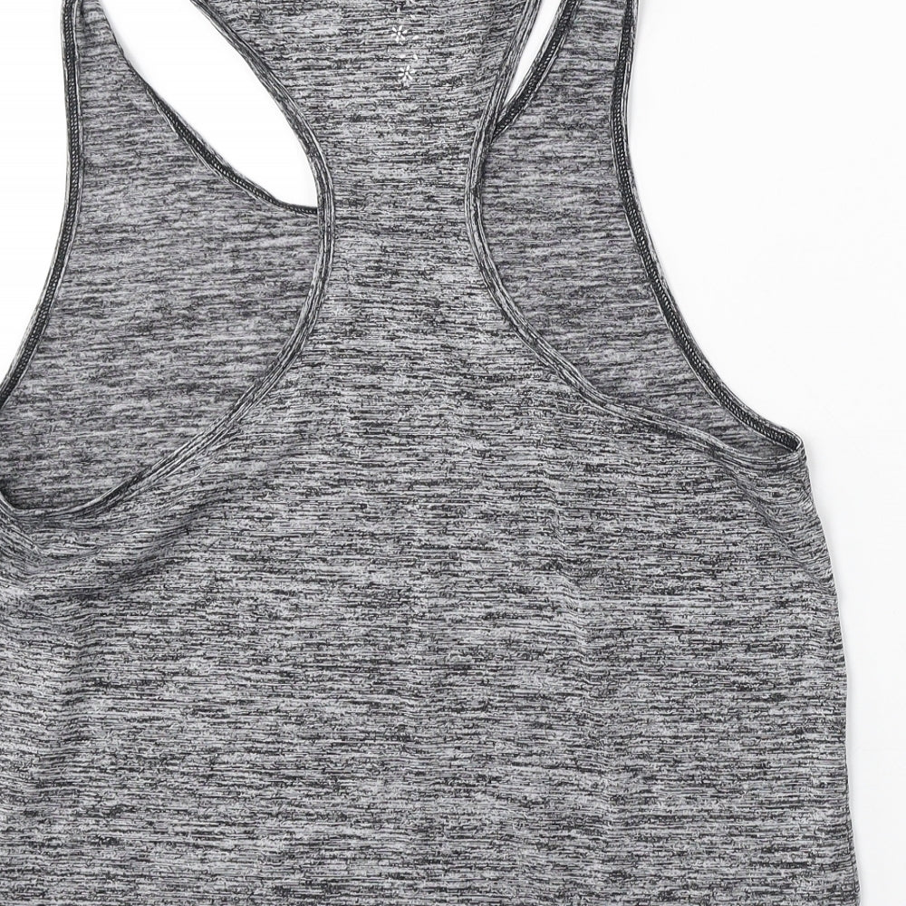 USA Pro Womens Grey Polyester Basic Tank Size L Round Neck
