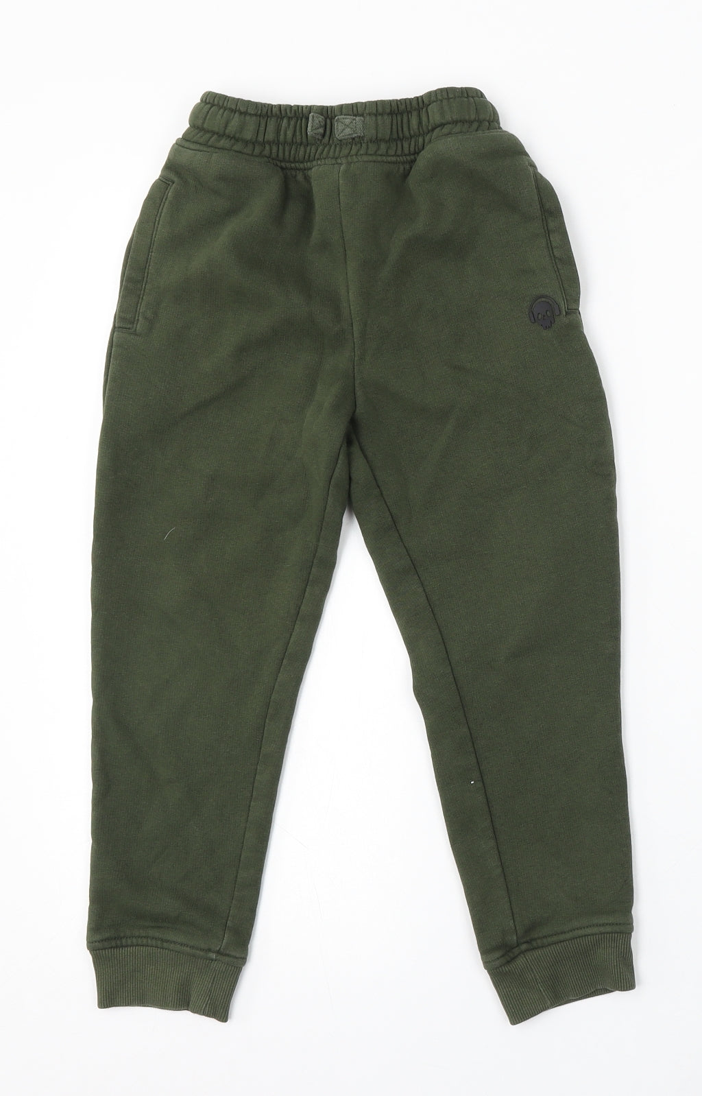 NEXT Boys Green Cotton Jogger Trousers Size 7 Years Regular