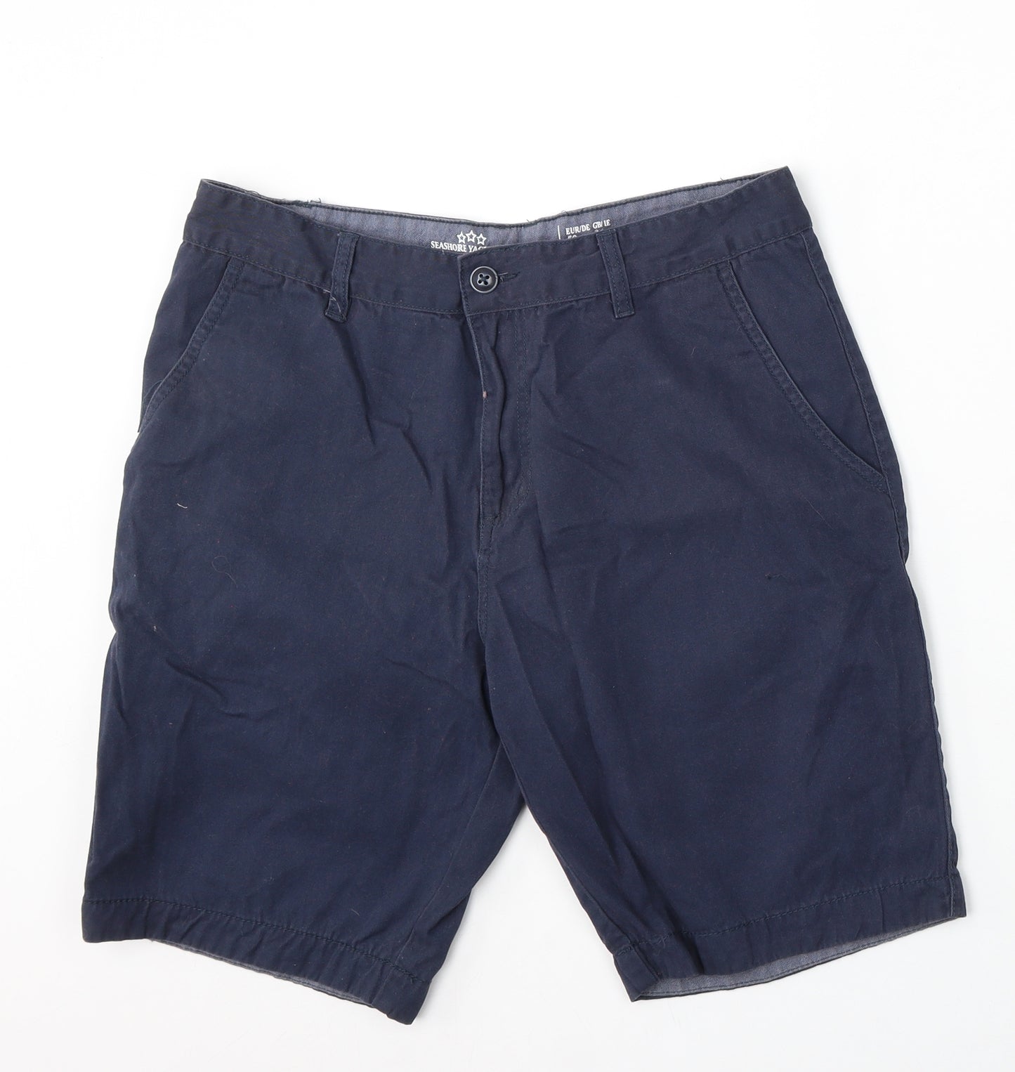 Livergy Mens Blue Cotton Bermuda Shorts Size 34 L12 in Regular Zip