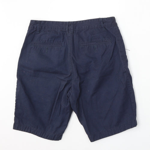 Livergy Mens Blue Cotton Bermuda Shorts Size 34 L12 in Regular Zip
