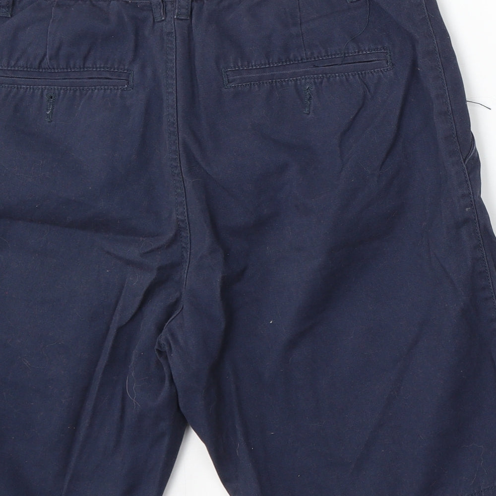Livergy Mens Blue Cotton Bermuda Shorts Size 34 L12 in Regular Zip