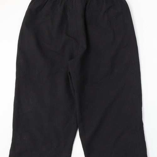Diadora Womens Black Polyester Cropped Trousers Size 30 L20 in Regular Drawstring - 3/4 Shorts