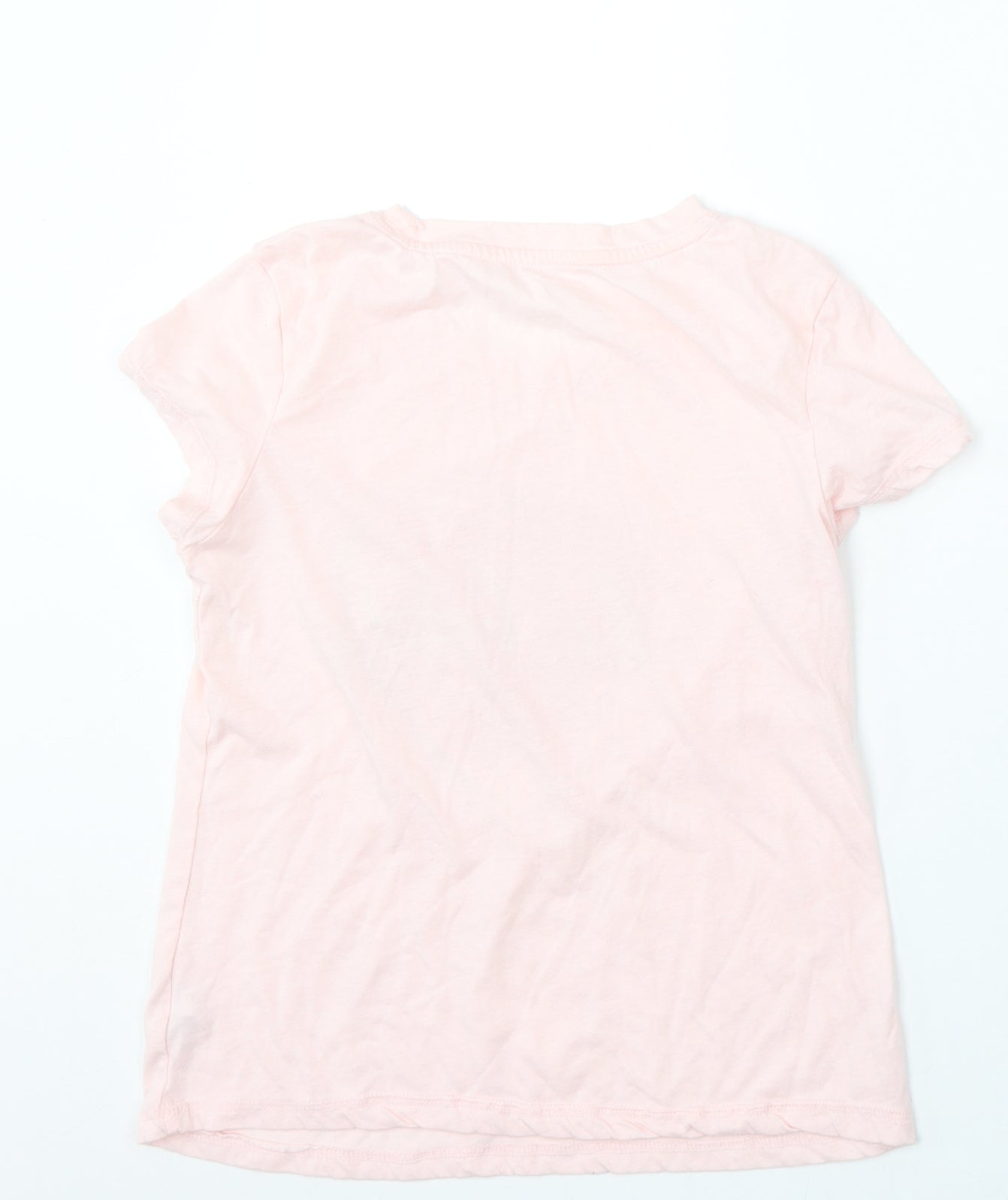 Studio Girls Pink Polyester Basic T-Shirt Size 8 Years Round Neck - Heart