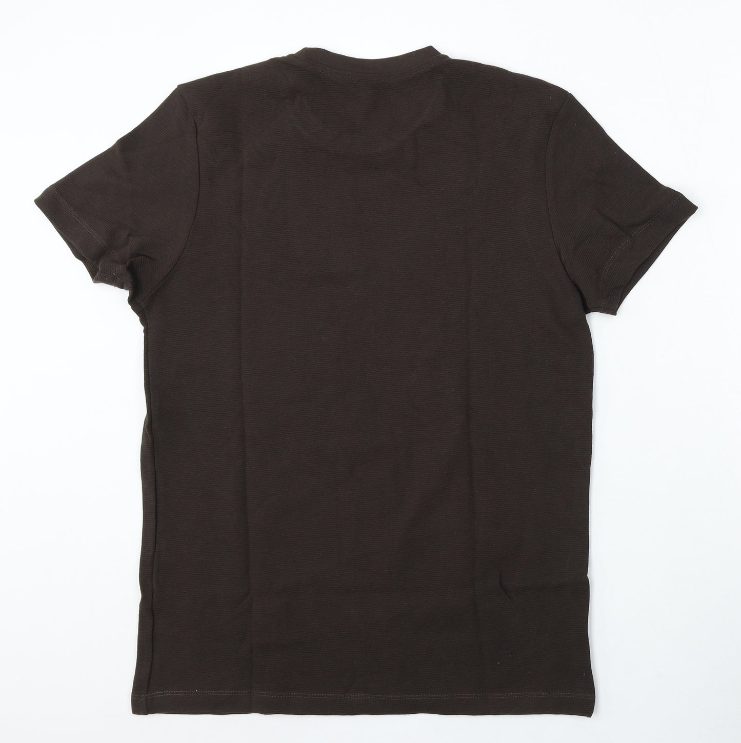Primark Mens Brown Cotton T-Shirt Size M Round Neck