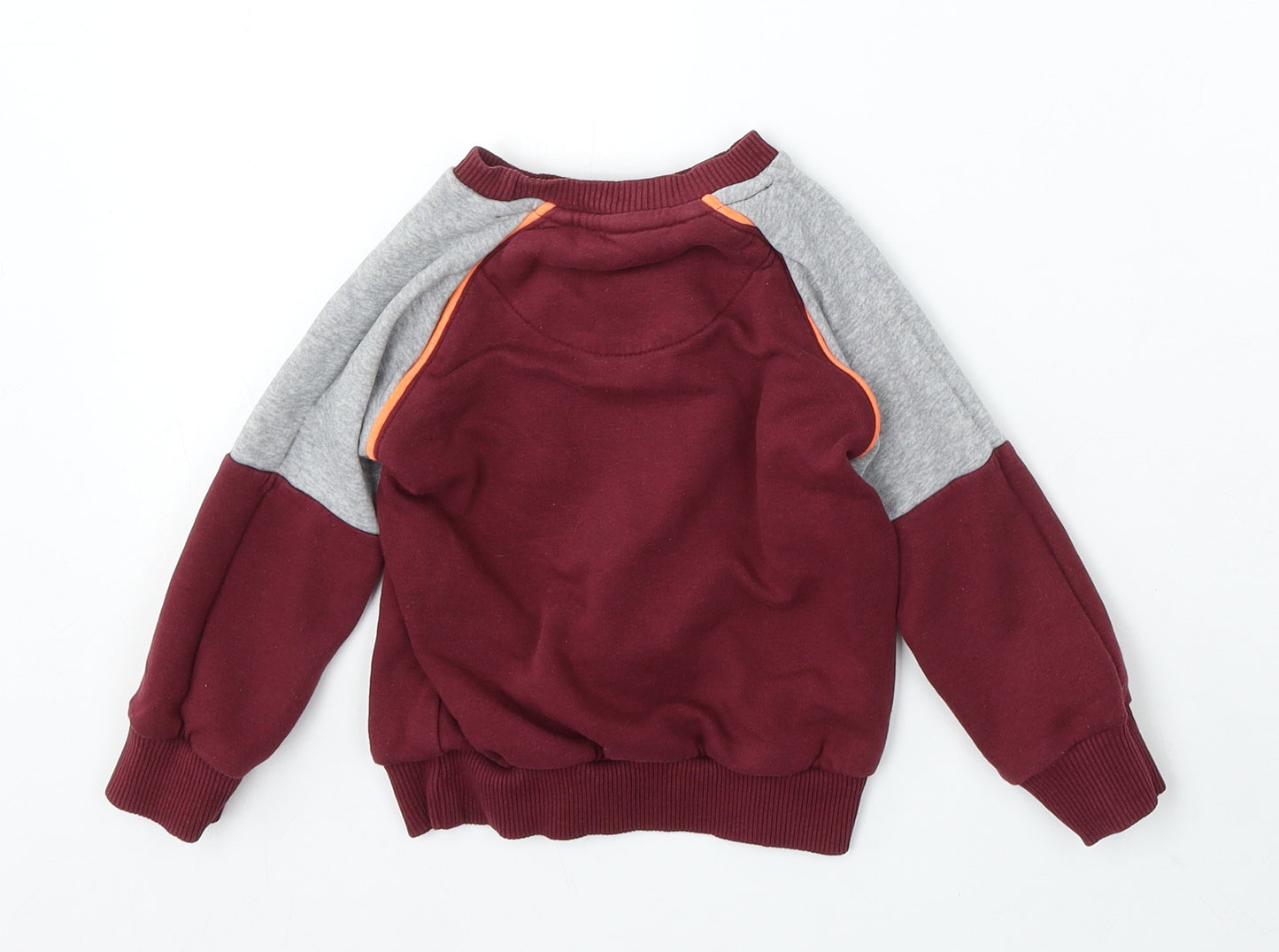 F&F Boys Red Cotton Pullover Jumper Size 18-24 Months - Dinosaur