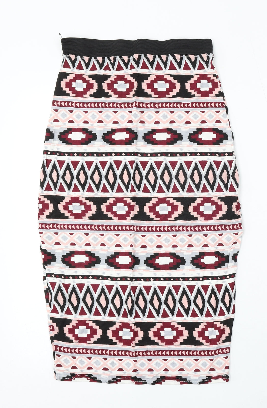 Cameo Rose Womens Multicoloured Geometric Polyester Straight & Pencil Skirt Size 28 in