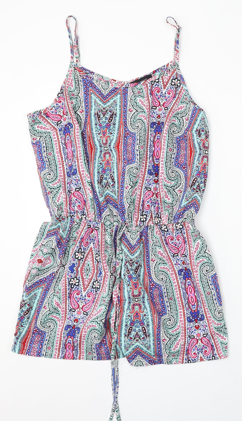 Atmosphere Womens Multicoloured Geometric Polyester Playsuit One-Piece Size 16