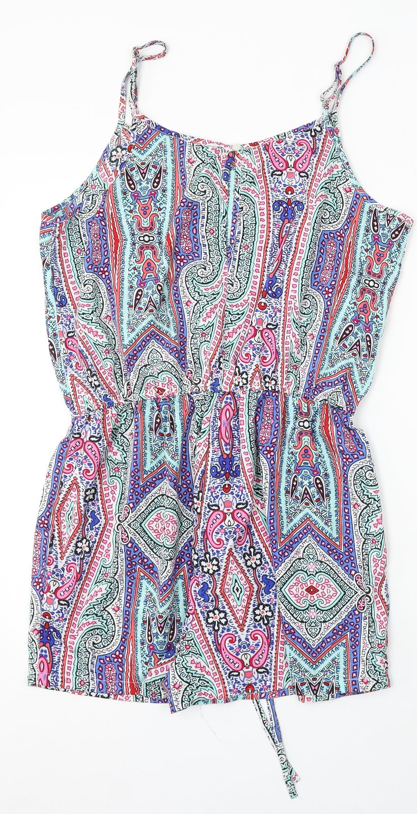 Atmosphere Womens Multicoloured Geometric Polyester Playsuit One-Piece Size 16