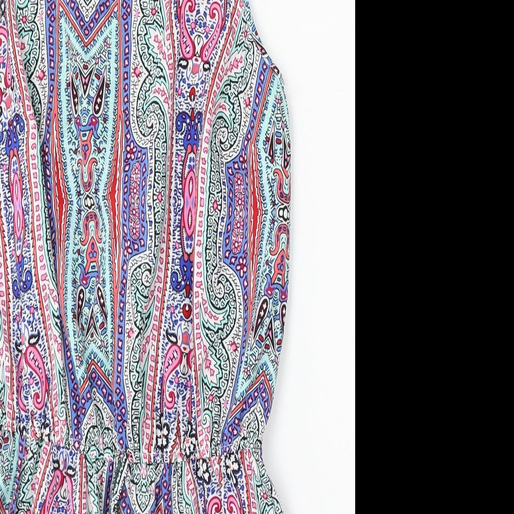 Atmosphere Womens Multicoloured Geometric Polyester Playsuit One-Piece Size 16