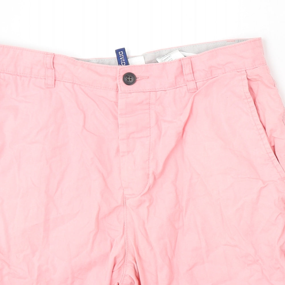 Divided by H&M Mens Pink Cotton Chino Shorts Size 30 L9 in Regular Button