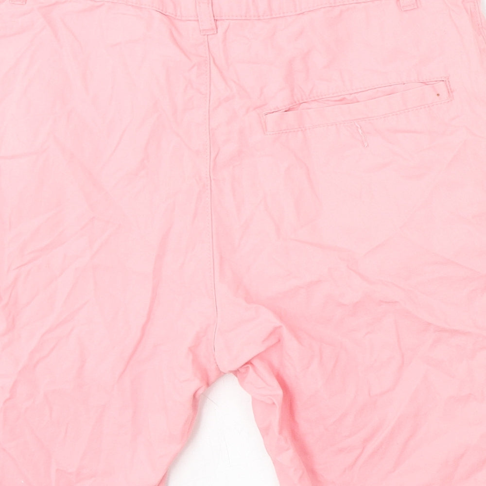 Divided by H&M Mens Pink Cotton Chino Shorts Size 30 L9 in Regular Button