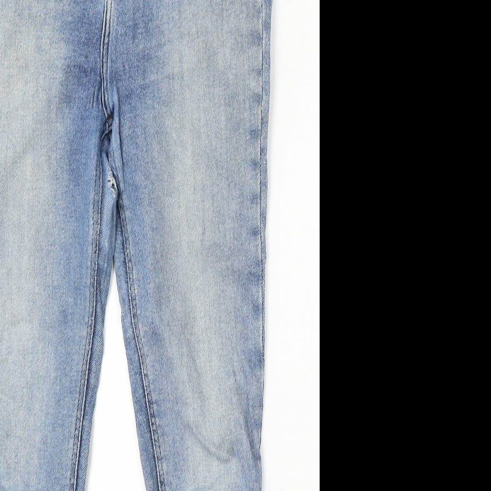 New Look Womens Blue Cotton Skinny Jeans Size 12 L32 in Regular Zip