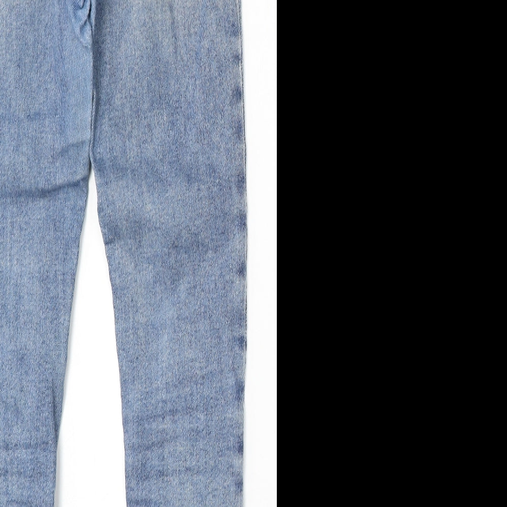New Look Womens Blue Cotton Skinny Jeans Size 12 L32 in Regular Zip