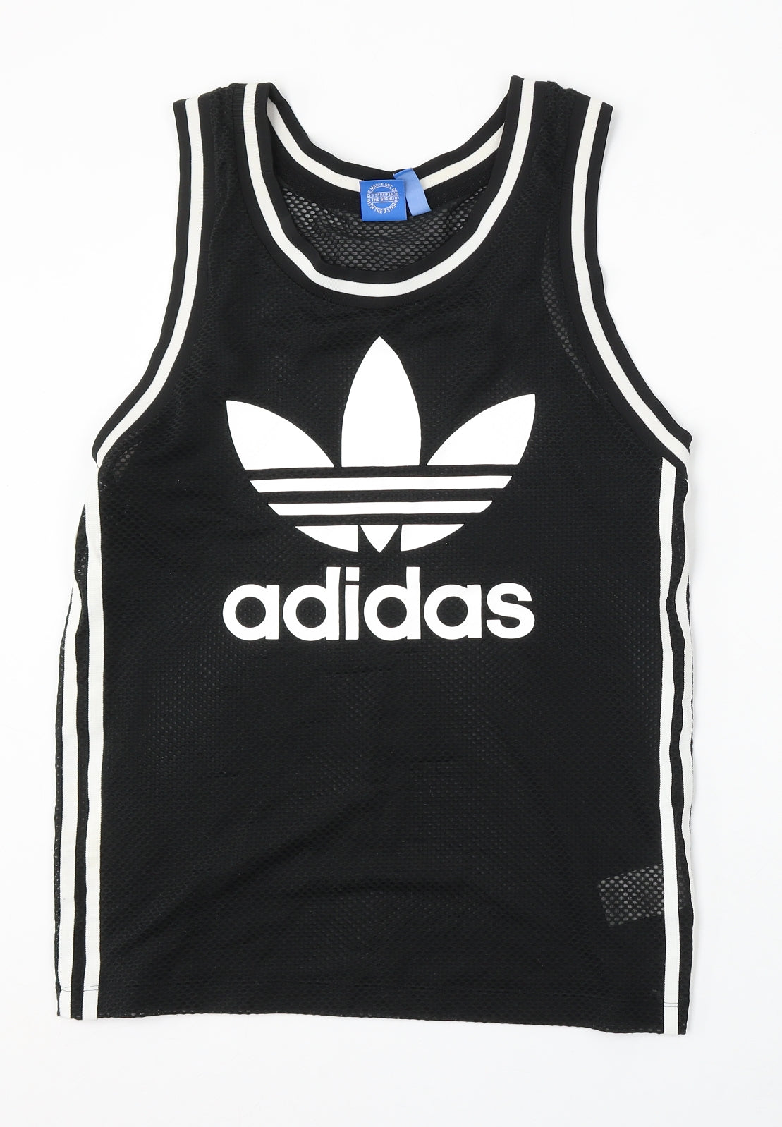 adidas Womens Black Polyester Basic Tank Size 10 Round Neck - Basketball Jersey