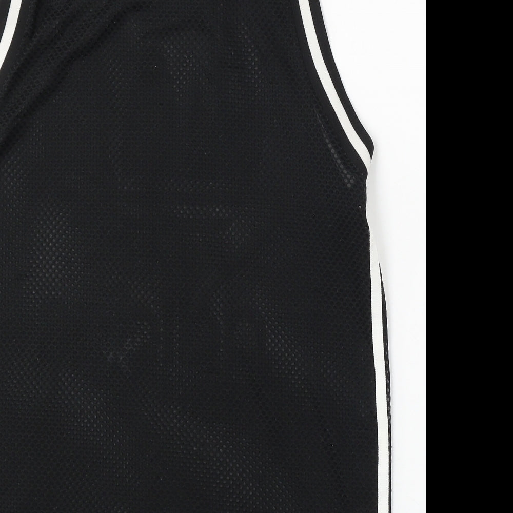 adidas Womens Black Polyester Basic Tank Size 10 Round Neck - Basketball Jersey
