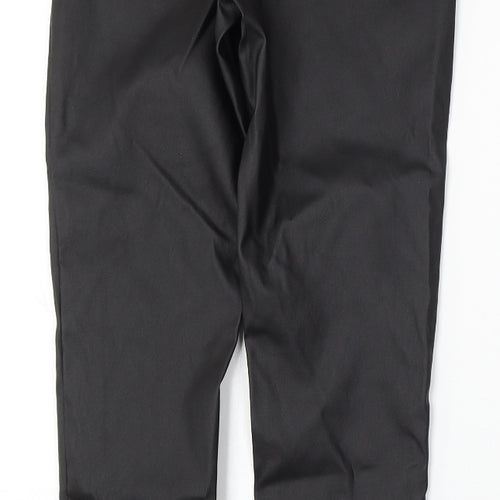 Denim & Co. Womens Black Polyurethane Skinny Jeans Size 8 L29 in Regular Button