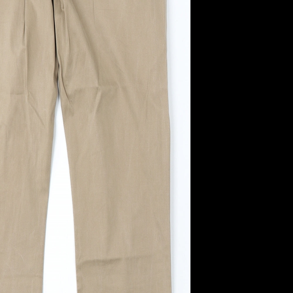 Dunnes Stores Mens Beige Cotton Straight Jeans Size 34 L30 in Regular Button