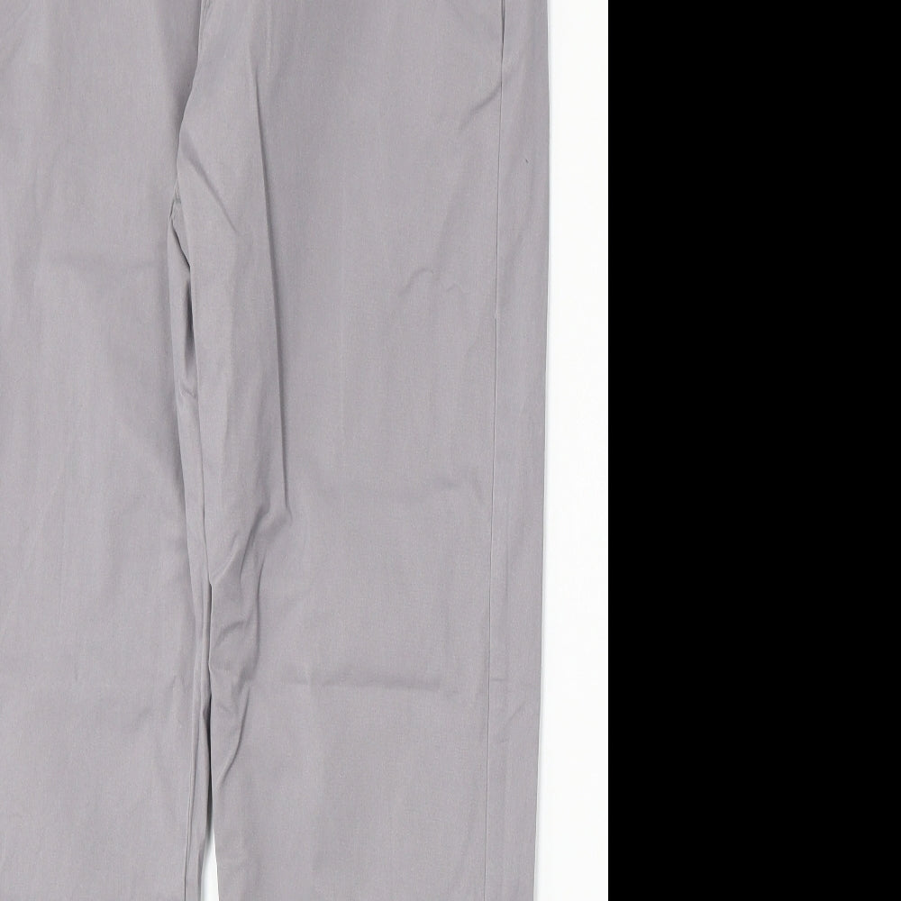 Dunnes Stores Mens Grey Cotton Straight Jeans Size 34 L30 in Regular Button