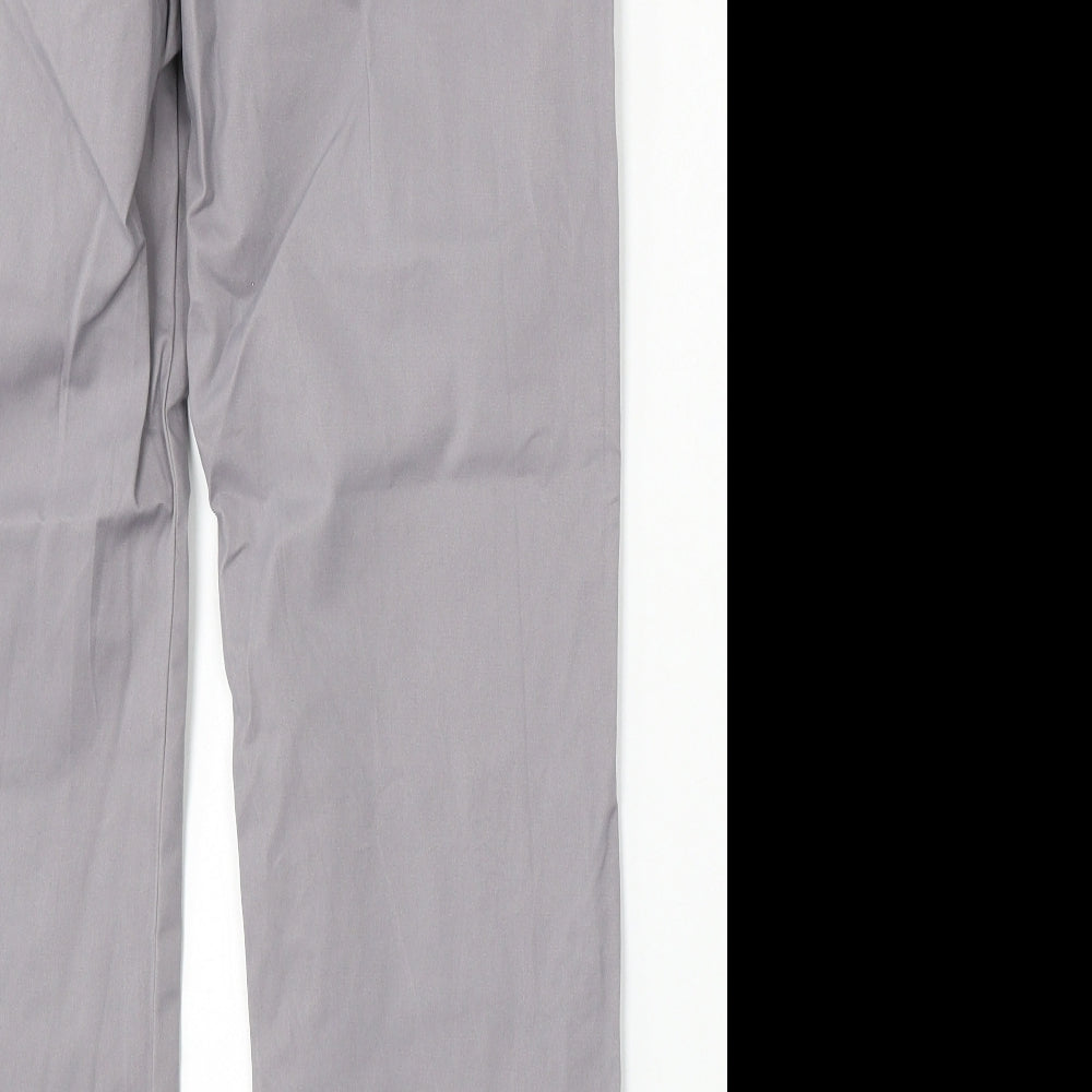Dunnes Stores Mens Grey Cotton Straight Jeans Size 34 L30 in Regular Button