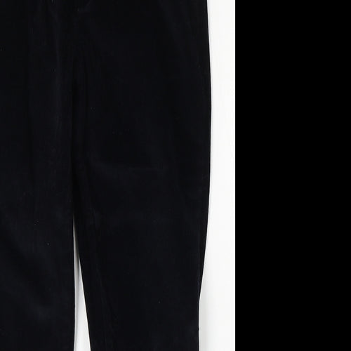 Dunnes Mens Blue Cotton Trousers Size 34 L29 in Regular Button