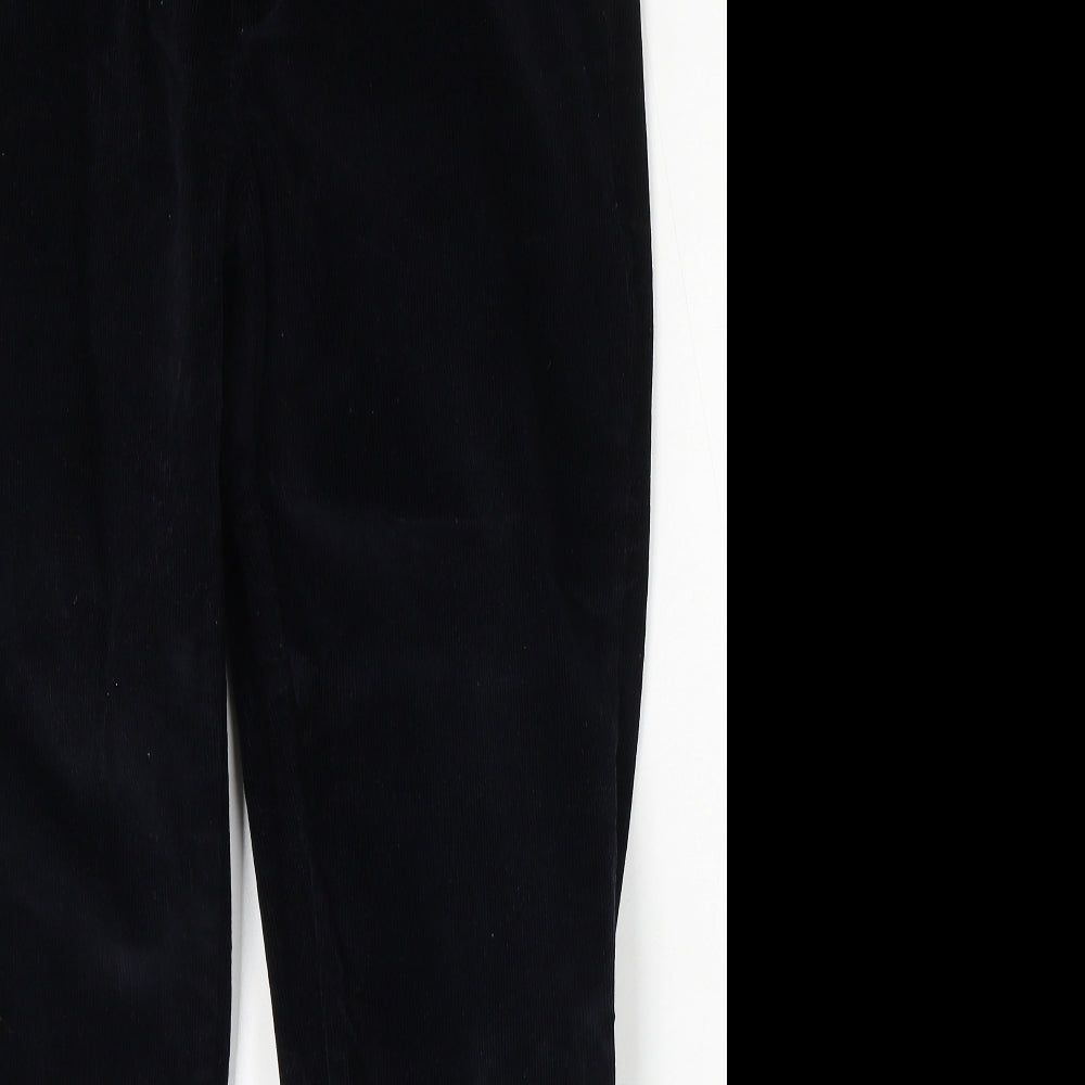 Dunnes Mens Blue Cotton Trousers Size 34 L29 in Regular Button