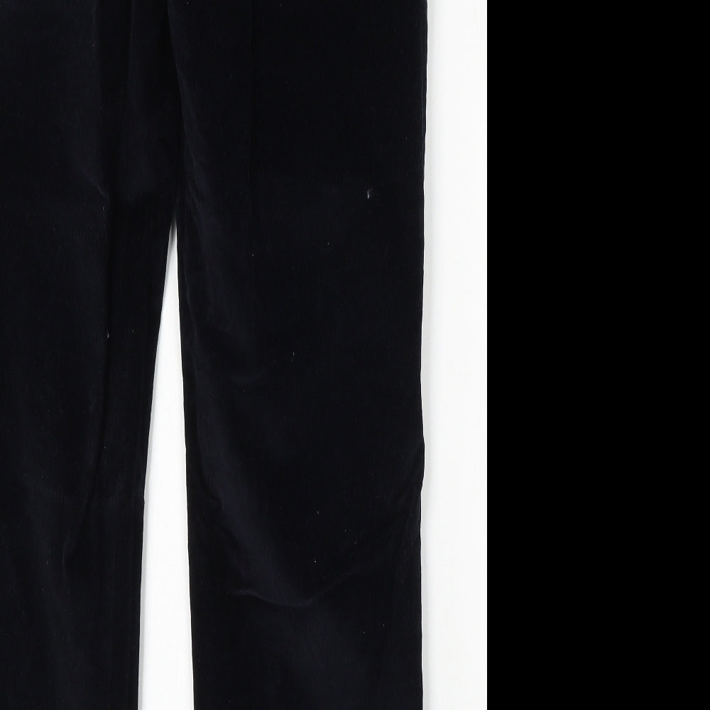 Dunnes Mens Blue Cotton Trousers Size 34 L29 in Regular Button