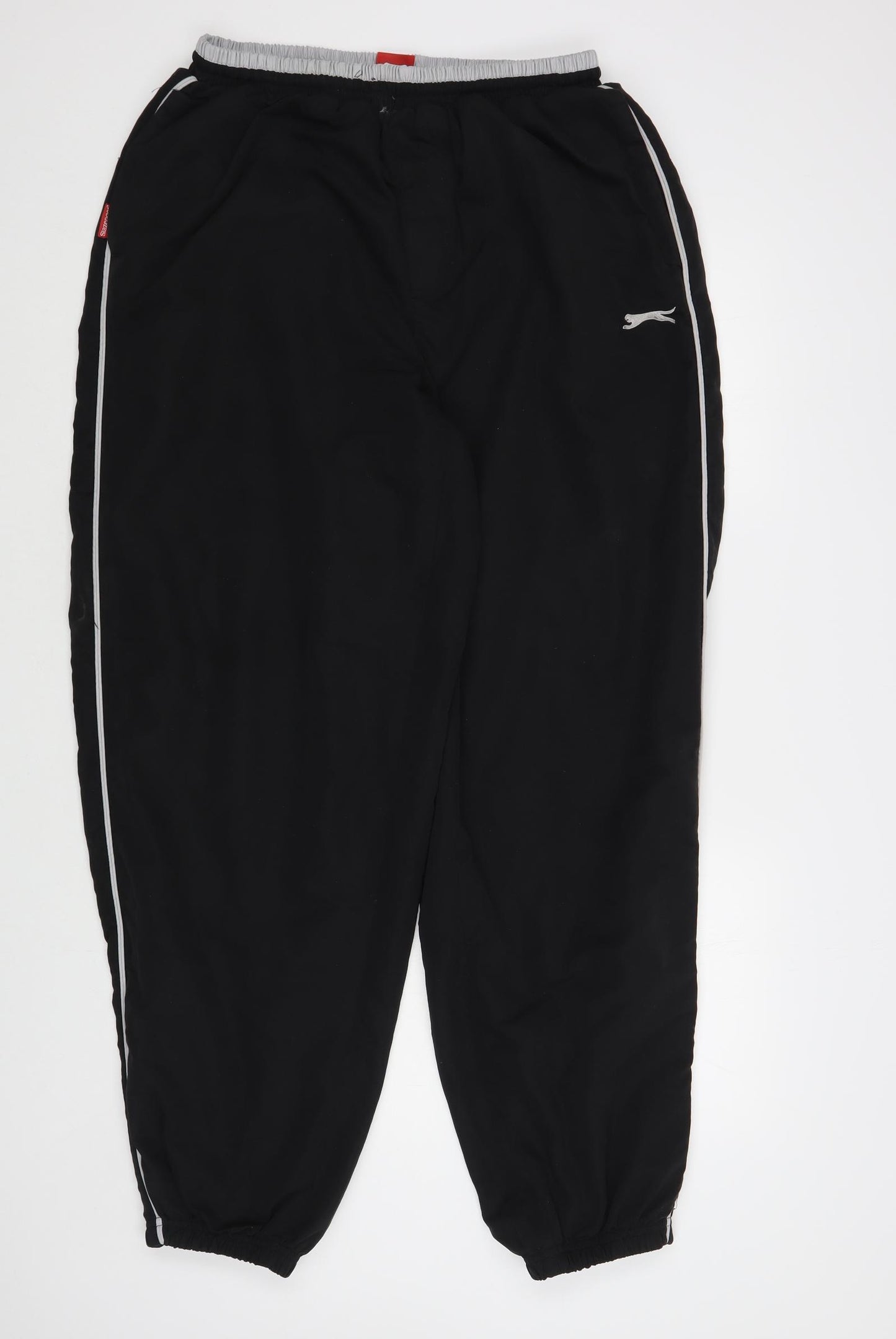 Slazenger Mens Black Polyester Jogger Trousers Size XL L32 in Regular Drawstring