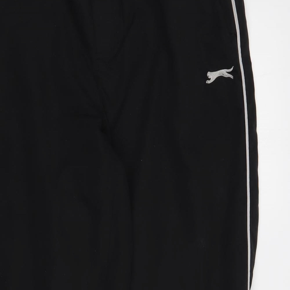 Slazenger Mens Black Polyester Jogger Trousers Size XL L32 in Regular Drawstring