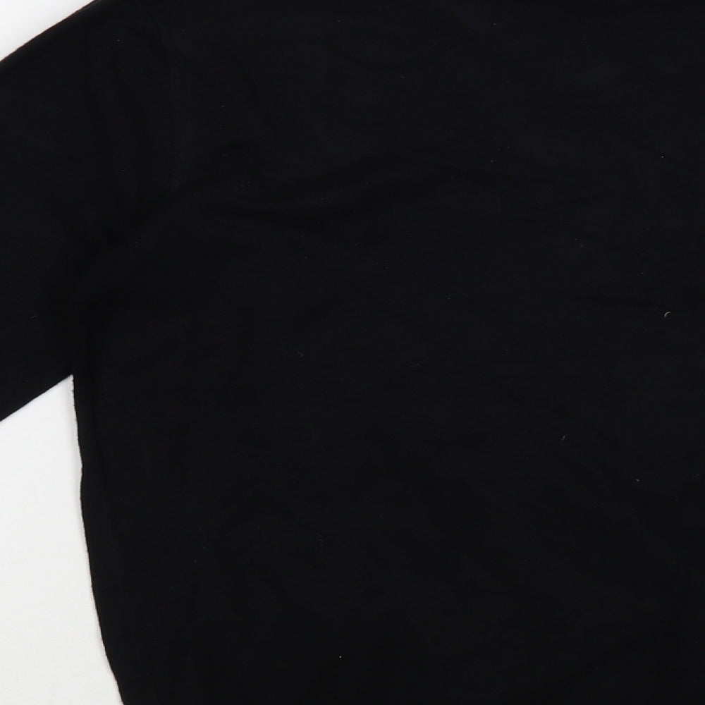 Christiano Baldinucci Mens Black V-Neck Wool Pullover Jumper Size S